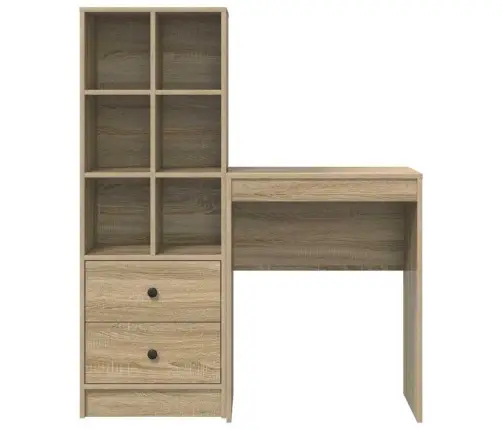 Laud Koos Hoiuruumiga Sahtliga 2 Pcs Sonoma Tamm Tehispuit