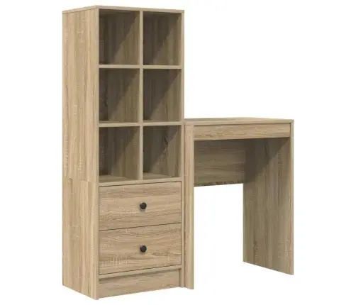 Laud Koos Hoiuruumiga Sahtliga 2 Pcs Sonoma Tamm Tehispuit