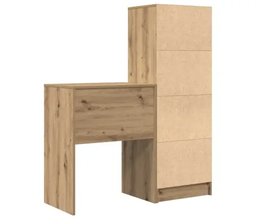 Galds Ar Uzglabāšanu 2 Pcs Amatnieku Ozola 45.5 X 34 X 127 Cm Vidaxl