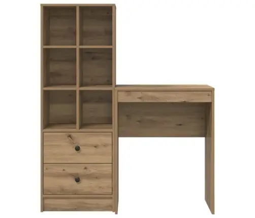 Galds Ar Uzglabāšanu 2 Pcs Amatnieku Ozola 45.5 X 34 X 127 Cm Vidaxl