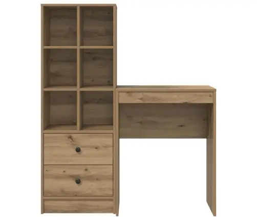 Galds Ar Uzglabāšanu 2 Pcs Amatnieku Ozola 45.5 X 34 X 127 Cm Vidaxl