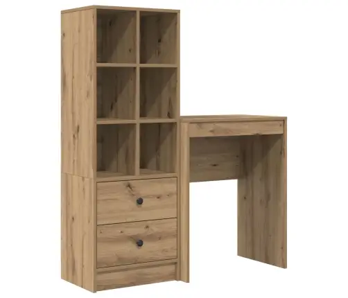 Galds Ar Uzglabāšanu 2 Pcs Amatnieku Ozola 45.5 X 34 X 127 Cm Vidaxl