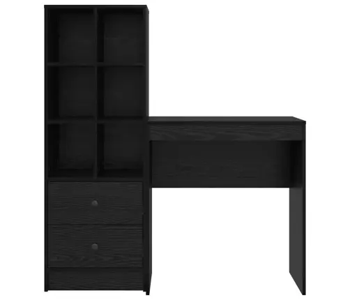 Laud Koos Hoiuruumiga Sahtliga 2 Pcs Must Tamm Tehispuit