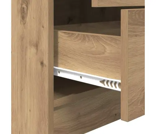 Stalas Su Saugojimo Vieta 2 Pcs Artisano Ąžuolo 70 X 40 X 76 Cm