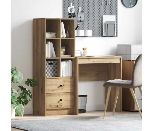 Stalas Su Saugojimo Vieta 2 Pcs Artisano Ąžuolo 70 X 40 X 76 Cm