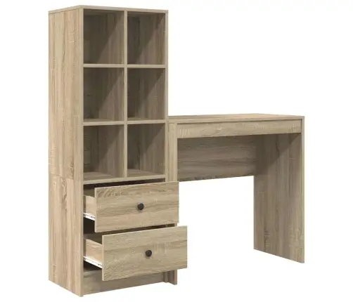 Laud Koos Hoiuruumiga 2 Pcs Sonoma Tamm 80 X 40 X 76 Cm