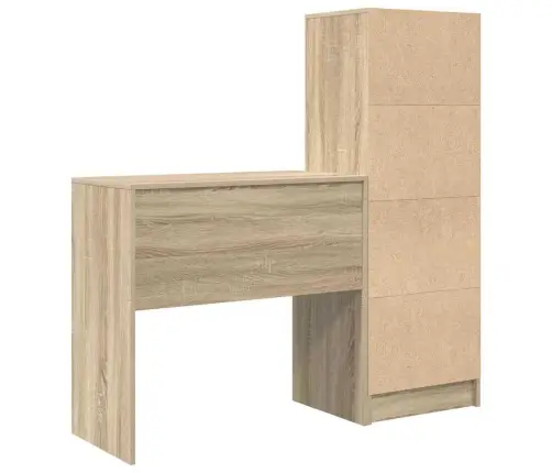 Laud Koos Hoiuruumiga 2 Pcs Sonoma Tamm 80 X 40 X 76 Cm