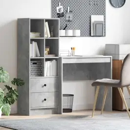 Galds Ar Atvilktni Ar Plauktu 2 Pcs Betona PelΔks Vidaxl Galds Ar Atvilktni Ar Plauktu 2 Pcs Betona PelΔks Vidaxl
