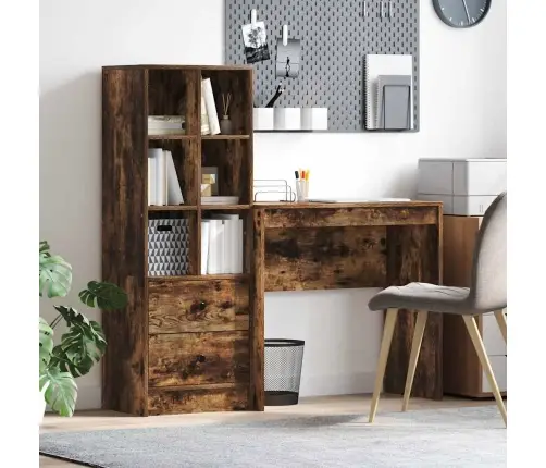 Laud Koos Hoiuruumiga Sahtliga 2 Pcs Suitsetatud Tamm Tehispuit