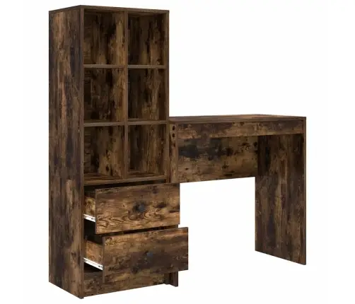 Laud Koos Hoiuruumiga Sahtliga 2 Pcs Suitsetatud Tamm Tehispuit