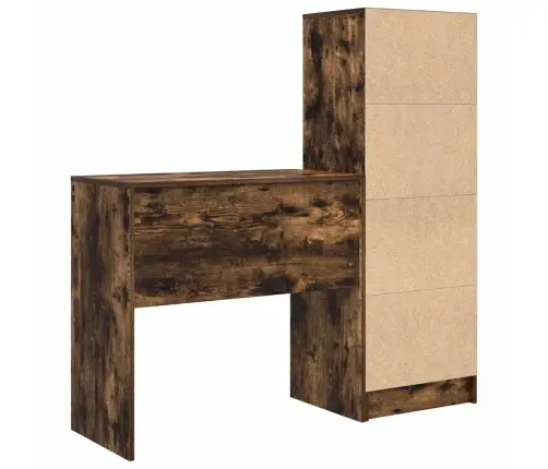 Laud Koos Hoiuruumiga Sahtliga 2 Pcs Suitsetatud Tamm Tehispuit