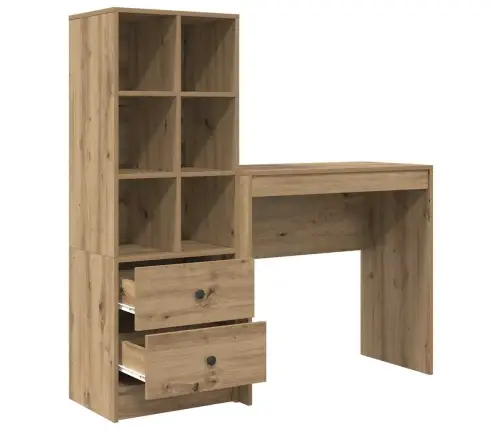 Galds Ar Uzglabāšanu Amatnieka Ozols Inženierijas Koks Vidaxl