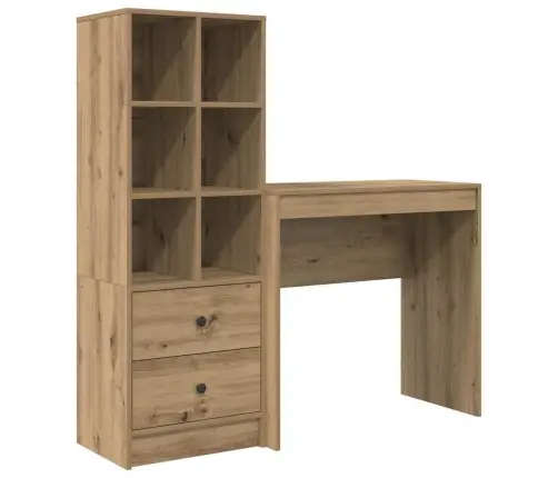 Galds Ar Uzglabāšanu Amatnieka Ozols Inženierijas Koks Vidaxl