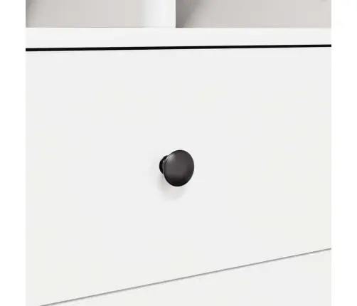 Galds Ar Uzglabāšanu Balta Inženierijas Koka Vidaxl