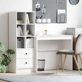 Galds Ar Uzglabāšanu Ar Atvilktni 2 Pcs Balts 90 X 40 X 76 Cm Vidaxl