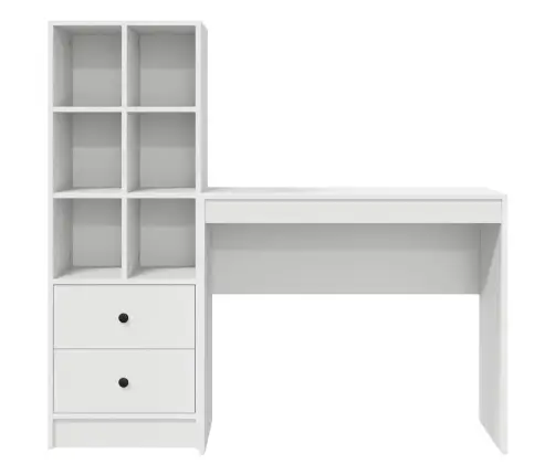 Galds Ar Uzglabāšanu Balta Inženierijas Koka Vidaxl