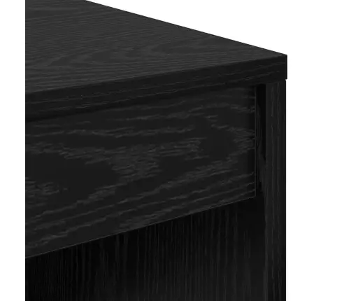 Laud Koos Hoiuruumiga 2 Pcs Must Tamm 90 X 40 X 76 Cm Tehispuit