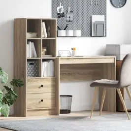 Galds Ar Atvilktni Ar Plauktu Ar Uzglabāšanu 2 Pcs Sonoma Ozols Vidaxl