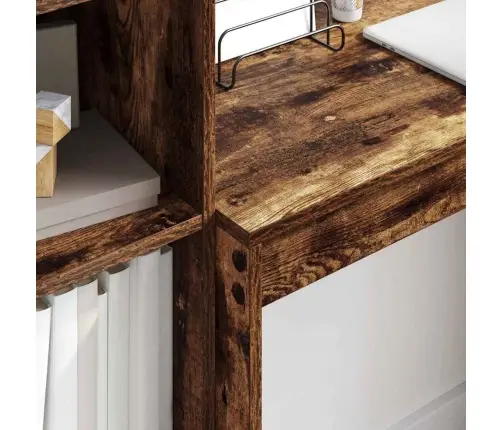 Galds Ar Uzglabāšanu Dūmota Ozola Inženierijas Koks Vidaxl