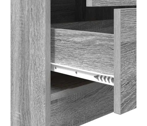 Galds Ar Uzglabāšanu Pelēks Sonoma Inženierijas Koks Vidaxl