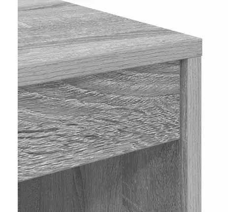 Galds Ar Uzglabāšanu Pelēks Sonoma Inženierijas Koks Vidaxl