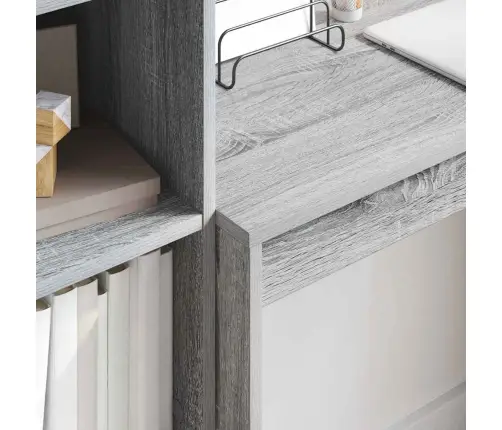 Galds Ar Uzglabāšanu Pelēks Sonoma Inženierijas Koks Vidaxl