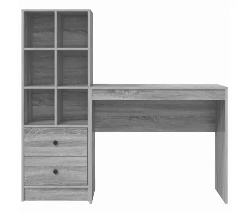 Galds Ar Uzglabāšanu Pelēks Sonoma Inženierijas Koks Vidaxl