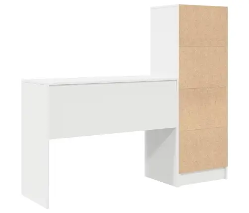 Stalas Su Stalčių 2 Pcs Balta