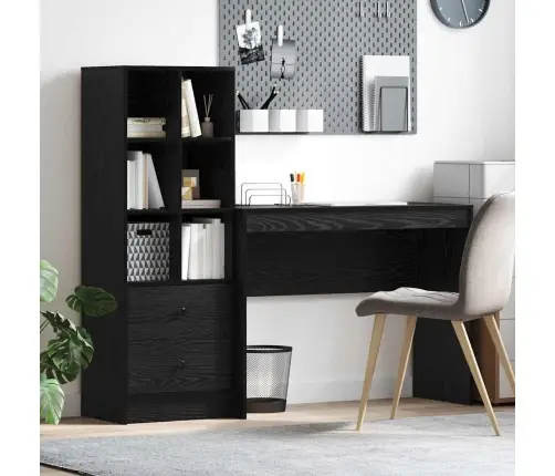 Vidaxl Galds Ar Uzglabāšanu Melnā Ozolā