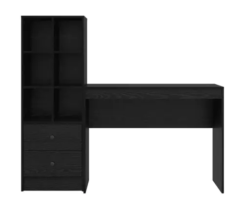 Vidaxl Galds Ar Uzglabāšanu Melnā Ozolā