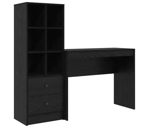 Vidaxl Galds Ar Uzglabāšanu Melnā Ozolā