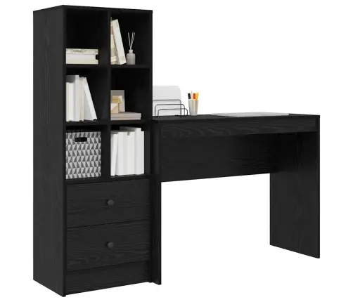 Vidaxl Galds Ar Uzglabāšanu Melnā Ozolā