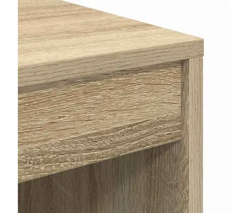 Stalas Su Saugojimo Vieta 2 Pcs Sonoma Ąžuolas Apdirbta Mediena