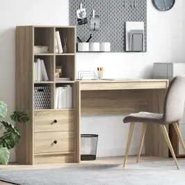 Galds Ar Uzglabāšanu 2 Pcs Sonoma Ozols 100 X 40 X 76 Cm Vidaxl
