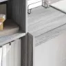 Desk With Storage Pelēks Sonoma Koka Skaidu Plātne Vidaxl