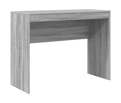 Desk With Storage Pelēks Sonoma Koka Skaidu Plātne Vidaxl