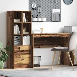 Galds Ar Atvilktni 2 Pcs Vecs Koks Vidaxl