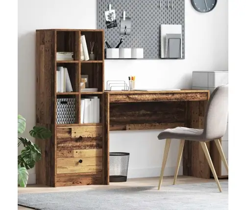 Galds Ar Uzglabāšanu Vecajā Kokā Vidaxl