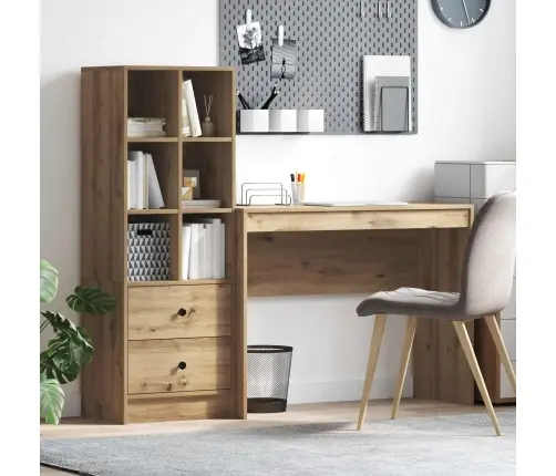 Galds Ar Uzglabāšanu 2 Pcs Amatnieku Ozola 100 X 40 X 76 Cm Vidaxl