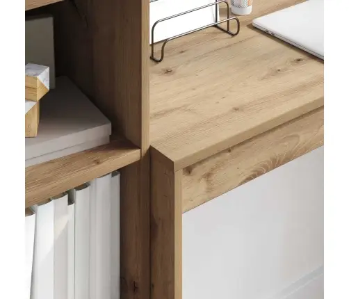 Galds Ar Uzglabāšanu 2 Pcs Amatnieku Ozola 100 X 40 X 76 Cm Vidaxl