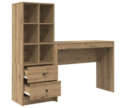 Galds Ar Uzglabāšanu 2 Pcs Amatnieku Ozola 100 X 40 X 76 Cm Vidaxl