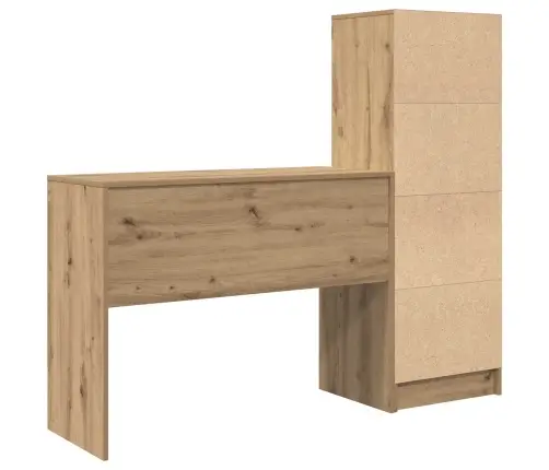 Galds Ar Uzglabāšanu 2 Pcs Amatnieku Ozola 100 X 40 X 76 Cm Vidaxl