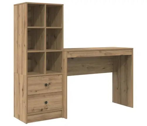Galds Ar Uzglabāšanu 2 Pcs Amatnieku Ozola 100 X 40 X 76 Cm Vidaxl