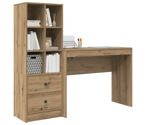 Galds Ar Uzglabāšanu 2 Pcs Amatnieku Ozola 100 X 40 X 76 Cm Vidaxl