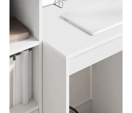 Baltais Uzglabāšanas Galds No Inženieru Koksnes Vidaxl