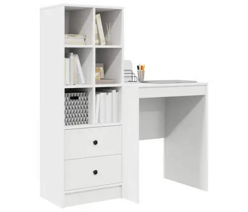 Baltais Uzglabāšanas Galds No Inženieru Koksnes Vidaxl