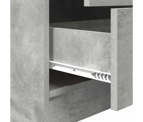 Galds Ar Uzglabāšanu Betona Pelēks Inženierizstrādājumu Koks Vidaxl