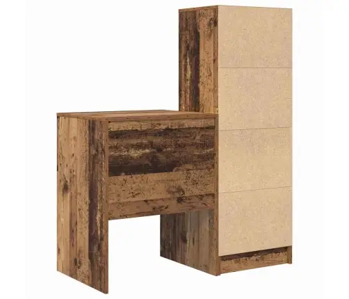 Rakstāmgalds Ar Uzglabāšanu Vecais Koks Inženierijas Koks Vidaxl