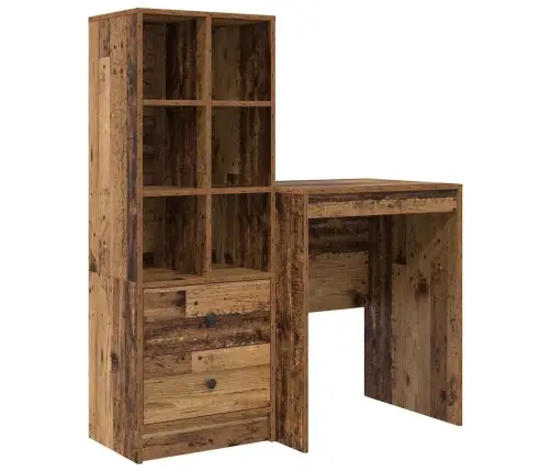 Rakstāmgalds Ar Uzglabāšanu Vecais Koks Inženierijas Koks Vidaxl