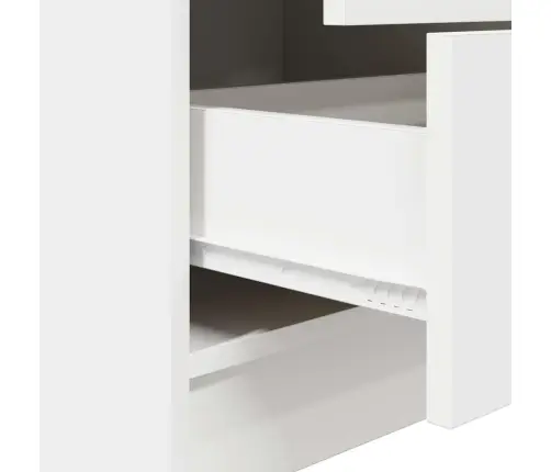 Galds Ar Uzglabāšanu Balta Inženiertehniskā Koksne Vidaxl